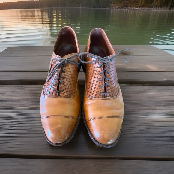 Allen Edmonds Duggan Plaza Men’s Tan Captor Cap Oxford Shoes 9.5D Made in USA main image 6